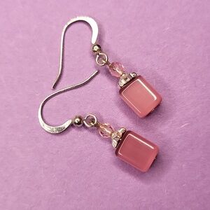 Elegant Pink Dangle Earrings